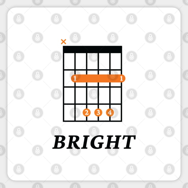 B Bright B Guitar Chord Tab Light Theme Sticker by nightsworthy